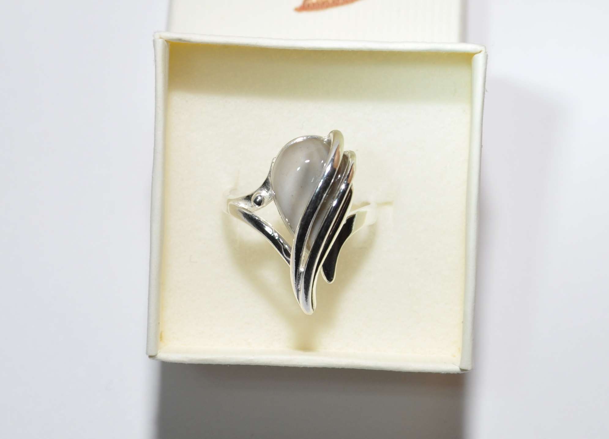 925 Silber   Ring mit Feuerstein aus Polen  Unikat  Kollektion